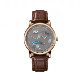 朗格/A.Lange&sohne LANGE 1 PERPETUAL CALENDAR系列 41.9MM 18K玫瑰金表背: 蓝宝石水晶玻璃 自动机械机芯 男表 345.033 E